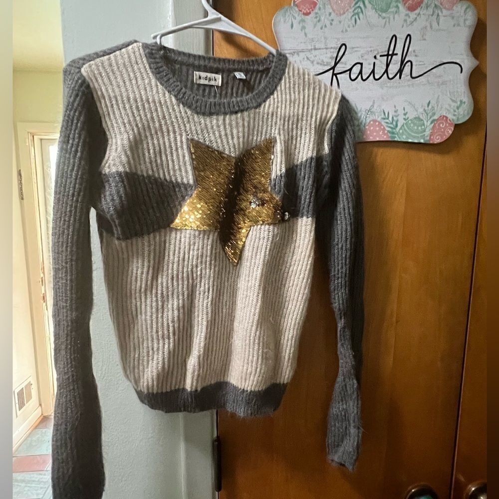 Kidpik Sequin Two toned Sweater